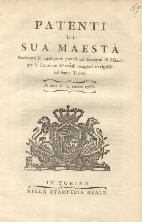 Patenti di Sua Maestà riguradante la notificazione delle intelligenze presesi …