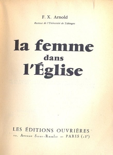 La femme dans l'Eglise.