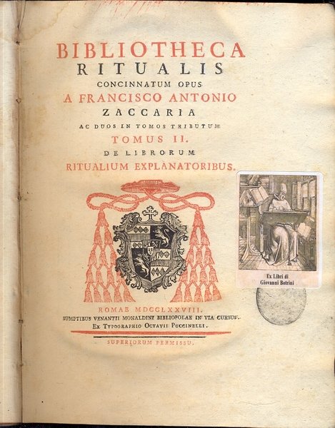 Bibliotheca ritualis concinnatum opus a Francisco Antonio Zaccaria ac duos …