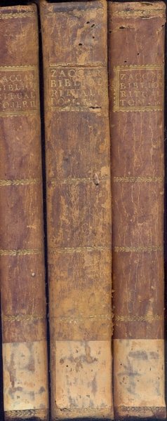 Bibliotheca ritualis concinnatum opus a Francisco Antonio Zaccaria ac duos …