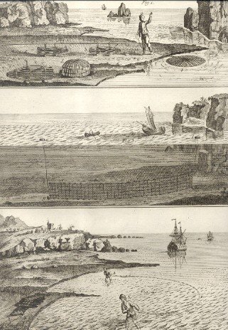 Peches, peches de mer, peches de rivieres, fabrique des filets.