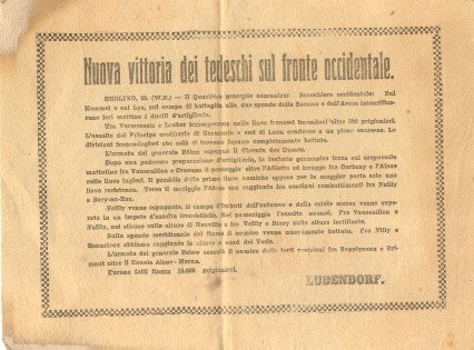 Nuova vittoria dei tedeschi sul fronte occidentale.