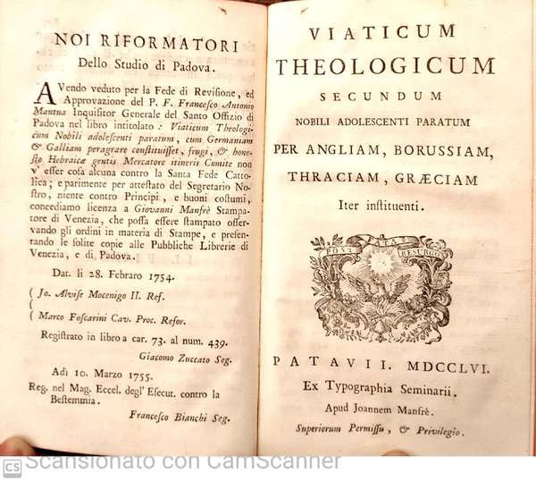 Viaticum theologicum nobili adolescenti paratum, cum Germaniam, et Galliam peragrare …