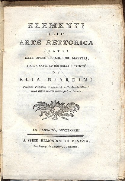 Elementi dell'arte rettorica tratti dalle opere de' migliori maestri e …