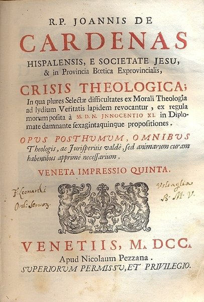 Crisis theologica; in qua plures selectae difficultates ex Morali Theologia …