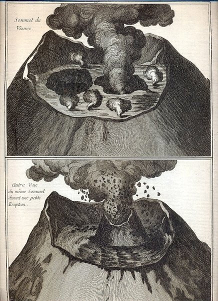 Mineralogie : Histoire naturelle, volcans. Sommet du Vesuve. Autre vue …