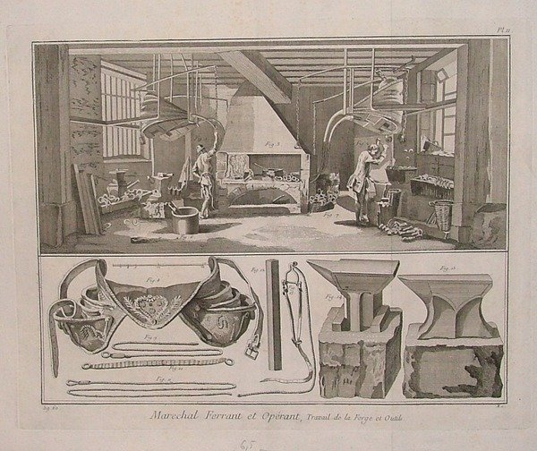 Marechal ferrant et operant, travail de la forge et outils. | Immagine principale