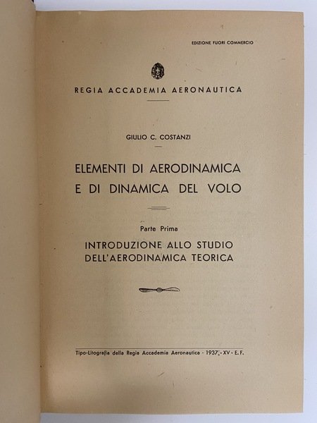 ELEMENTI DI AERONAUTICA E DI DINAMICA DEL VOLO - PRIMA …
