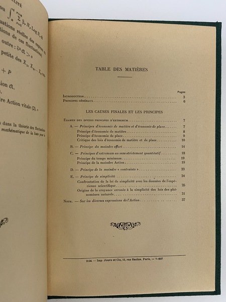 La question de la finalité en physique et en biologie …