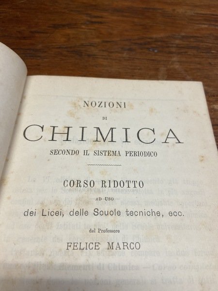 Nozioni di chimica secondo il sistema periodico corso ridotto