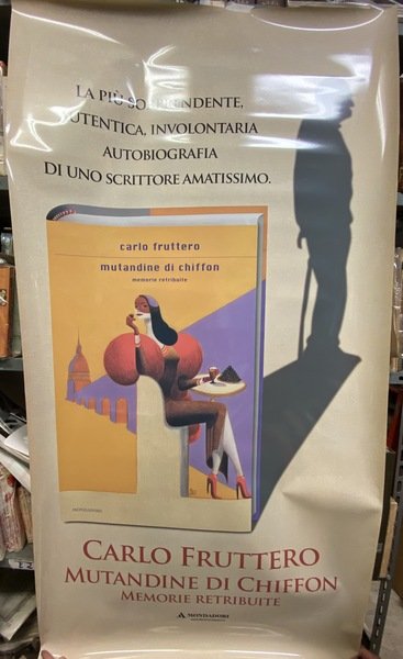 Locandina plastificata libro Mutandine di chiffon di Carlo Fruttero