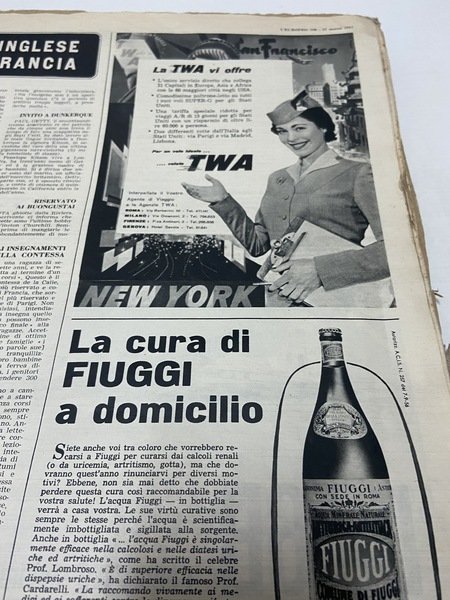 Rivista l'Europeo maggio 1957 In quarta di copertina Ava Gardner …