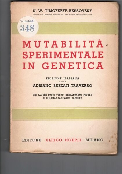 Mutabilita' sperimentale in genetica