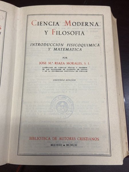 Ciencia moderna y filosofia introduccion fisicoquimica y matematica(spagnolo)