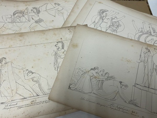 Les Tragedies d'Eschile dessines par John Flaxman sculpteur Anglais lithographiees …