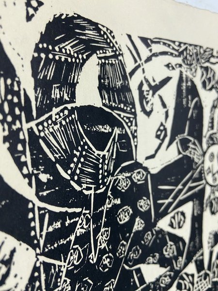 Locandina Esposizione in Europa di Shiko Munakata Organizzata dalla Kokusai …