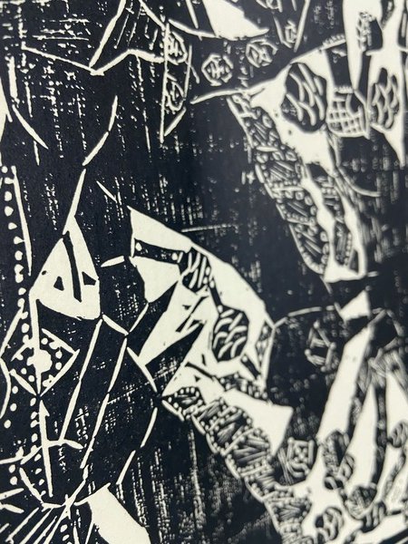 Locandina Esposizione in Europa di Shiko Munakata Organizzata dalla Kokusai …