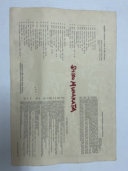 Locandina Esposizione in Europa di Shiko Munakata Organizzata dalla Kokusai …