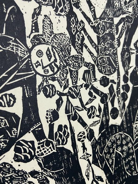 Locandina Esposizione in Europa di Shiko Munakata Organizzata dalla Kokusai …