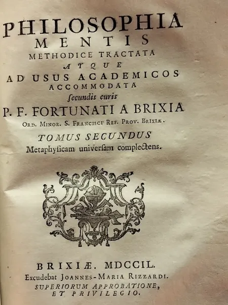 Philosophia Mentis Methodice Tractata atque ad usus academicos accomodata. | Immagine Gallery 3