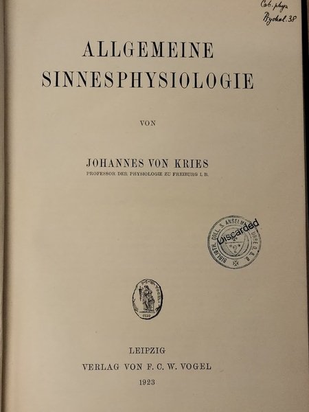 Allgemeine Sinnesphysiologie