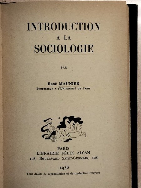 Introduction à la sociologie.