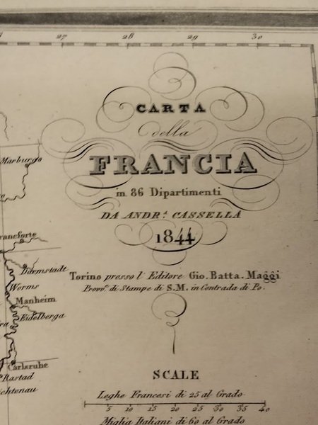 Carta della Francia in 86 Dipartimenti ( Atlante Universale di …