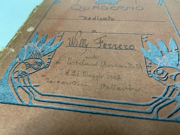 Quaderno dedicato a Willy Ferrero.
