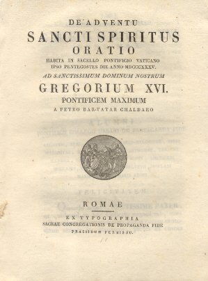 De Adventu Sancti Spiritus. Oratio habita in Sacello Pontificio Vaticano …