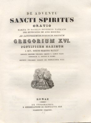 De Adventu Sancti Spiritus. Oratio habita in Sacello Pontificio Vaticano …
