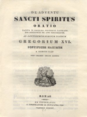 De Adventu Sancti Spiritus. Oratio habita in Sacello Pontificio Vaticano …