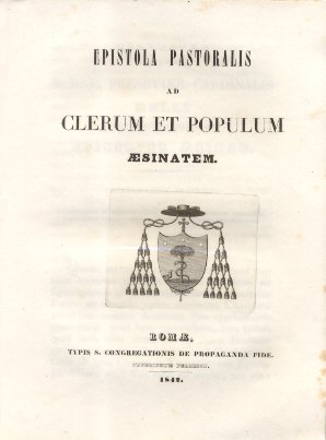 Epistola Pastoralis ad Clerum, et Populum Aesinatem.