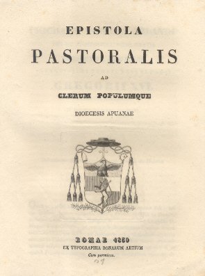 Epistola Pastoralis ad Clerum et Populum Apuanae.