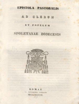 Epistola Pastoralis ad Clerum et Populum Spoletanae.