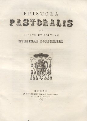 Epistola Pastoralis ad Clerum et Populum Nursinae.