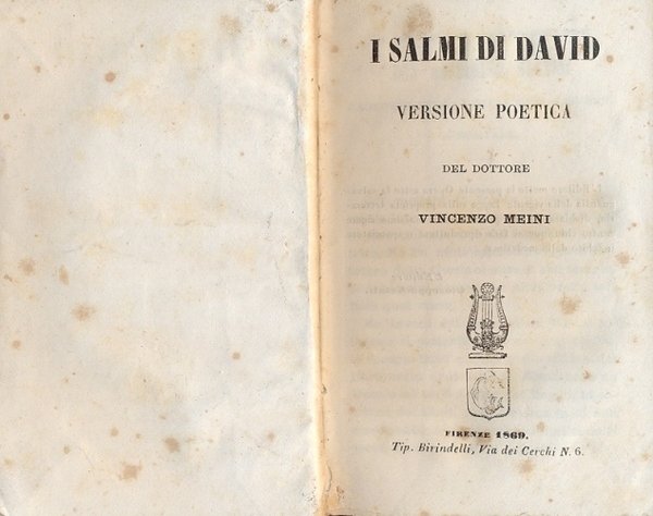 I salmi di David. Versione poetica.