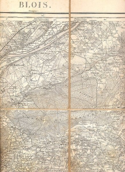 Carta geografica di Blois.