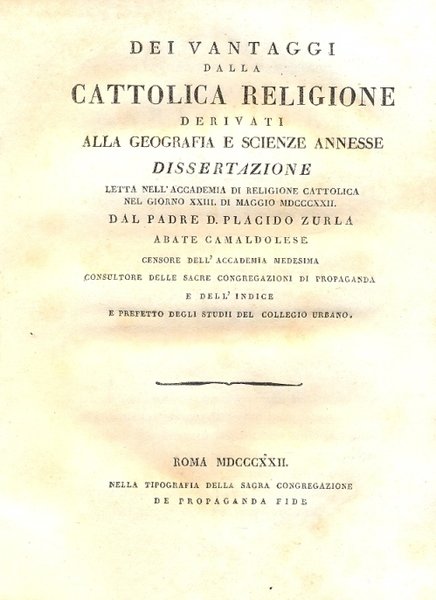 Dei vantaggi dalla Cattolica Religione derivati alla geografia e scienze … | Immagine Gallery 1