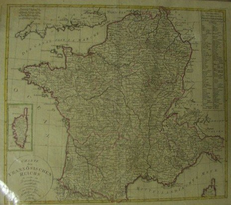 Charte des Franzosischen Reichs. In seine 112 Departements eingetheilt.