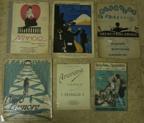 Notevole collezione mista di composizioni per orchestrina, valzer, marcette, tango, …