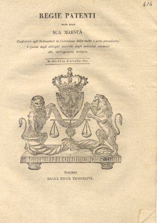 Regie Patenti con le quali Sua Maestà conferisce agli Insuinatori …