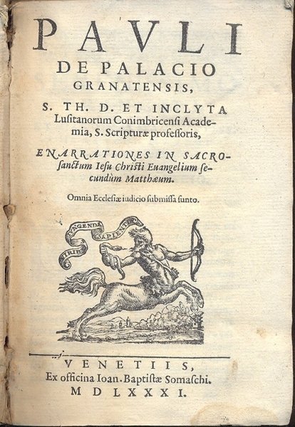 Enarrationes in Sacrosanctum Iesu Christi Evangelium secundum Mattheum.