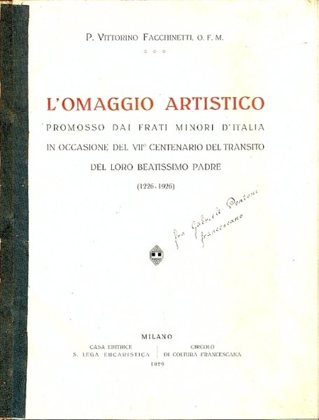 L'omaggio artistico promosso dai Frati Minori d'Italia in occasione del …