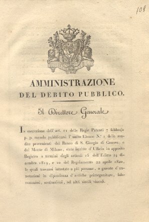 Circolare del Direttore Generale dell'Amministrazione del Debito Pubblico con la …