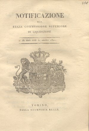 Notificazione della regia commissione superiore di liquidazione circa l'approvazione e …