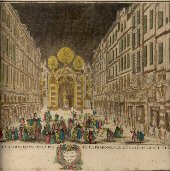 Vue perspective de l'illumination de la Rue de la Ferronerie …