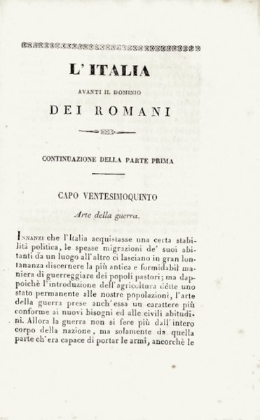 L'Italia avanti il dominio dei Romani. Tomo secondo.