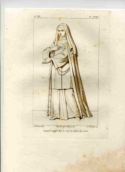 Canoni.sa regol.e del S. Sep.o in abito da coro.