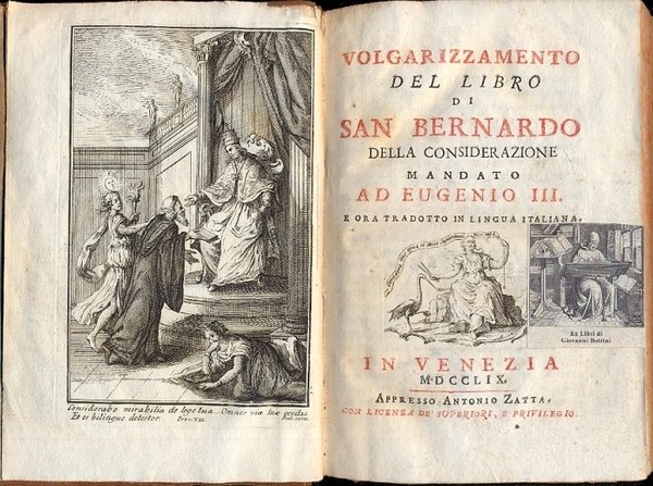 Volgarizzamento del Libro di San Bernardo della considerazione, mandato ad …