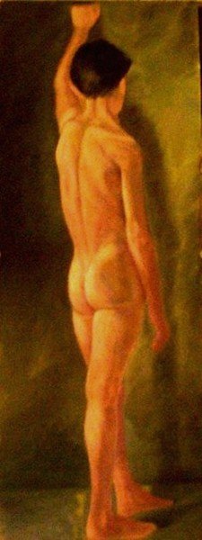 Nudo di uomo visto di dietro. Studi Accademici.